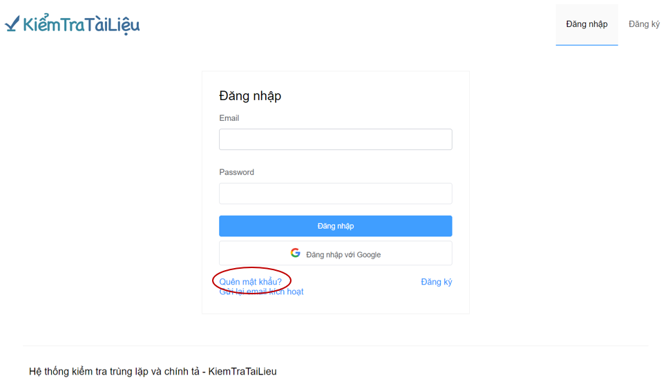 Quên mật khẩu