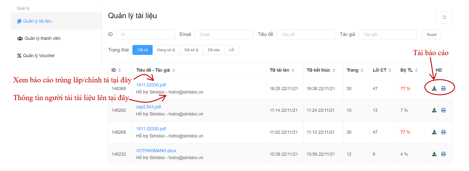 Quản lý tài liệu