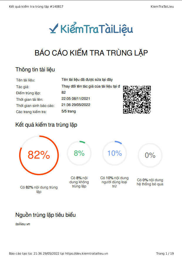 Tải tài liệu gốc/báo cáo/chỉnh sửa khác